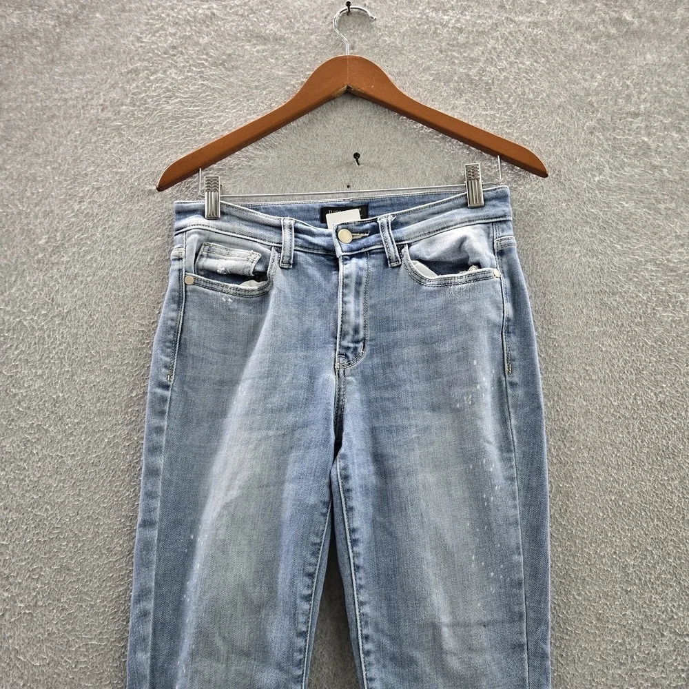 Judy Blue Women Jeans 5/27 Light Denim Skinny Distressed JB82373LT 26